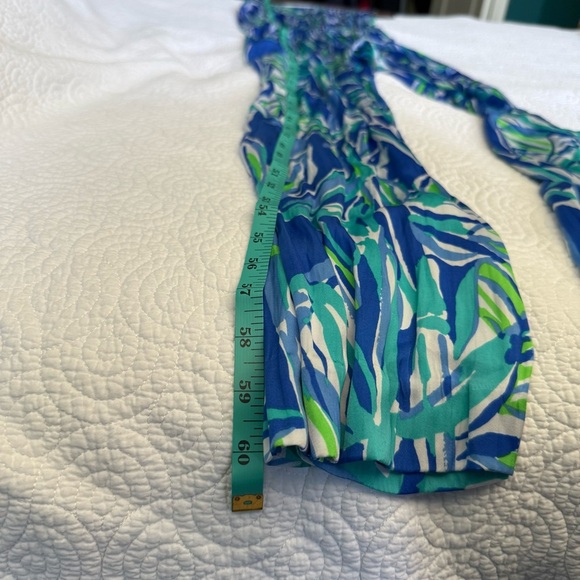 Lilly Pulitzer Blue and White Tropical Jumpsuit - Picture 10 of 13